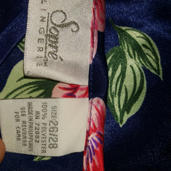 Sopre Lingerie Navy Blue Floral Slip On Pajama - Picture 4 of 4